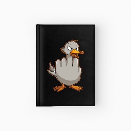 Funny Rude Seagull Outfit Gift for Men and Women Hardcover Journal