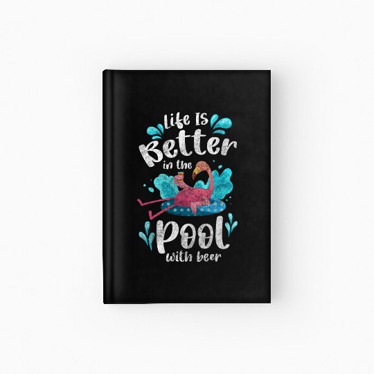 Swimming Pool Sun Swimming Trunks Hardcover Journal