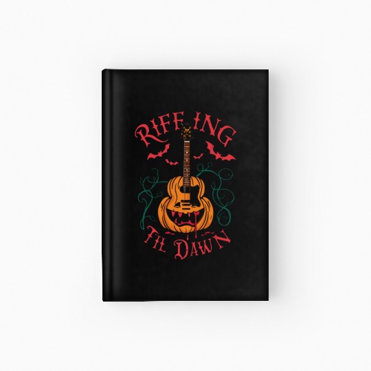 musical pumpkin autumn vibes spooky guitar autumn Hardcover Journal