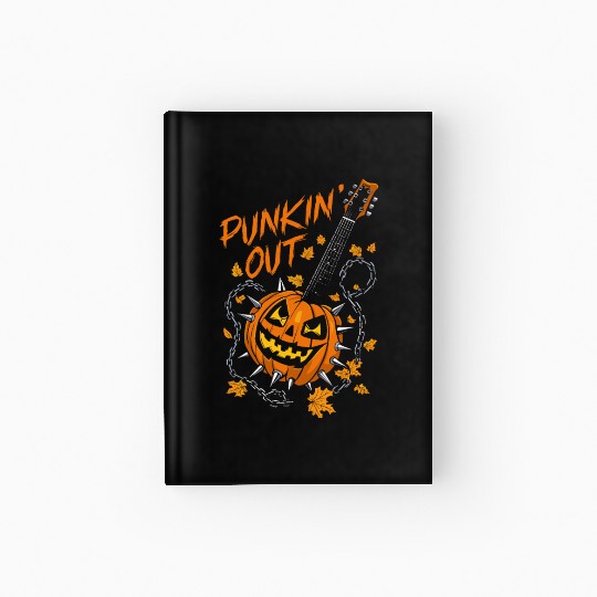 musical pumpkin autumn vibes spooky guitar autumn Hardcover Journal