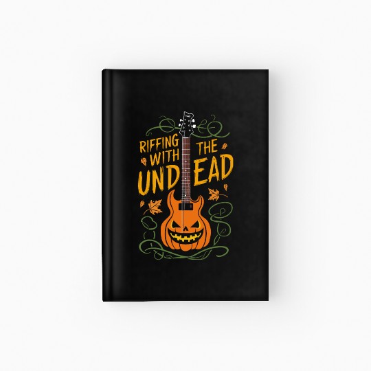 musical pumpkin autumn vibes spooky guitar autumn Hardcover Journal