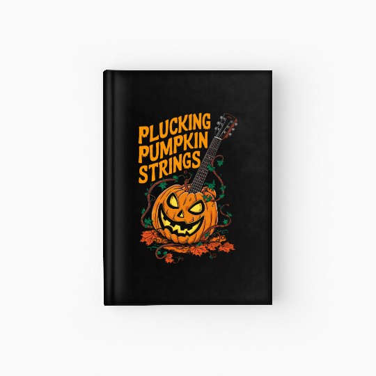 musical pumpkin autumn vibes spooky guitar autumn Hardcover Journal