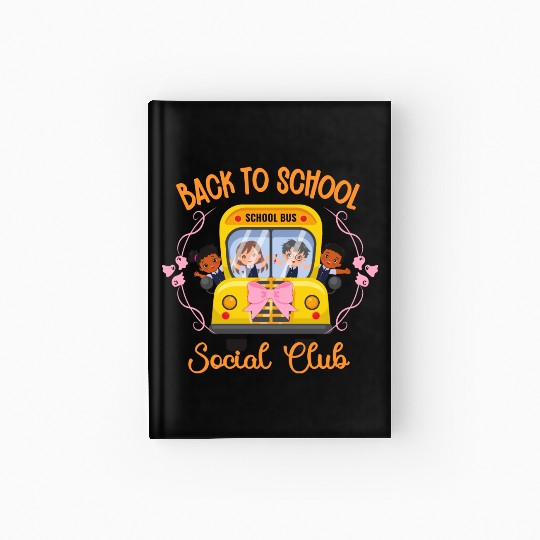 Back to school Soociial Clubb school bus Halloween Hardcover Journal