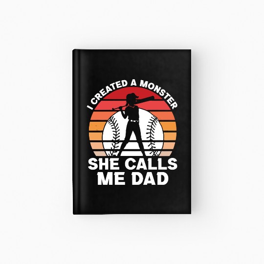 Calls Me Softball Dad Funny Daddy Father's Day Hardcover Journal