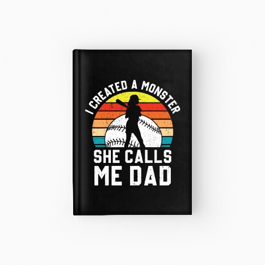 Calls Me Softball Dad Funny Daddy Father's Day Hardcover Journal