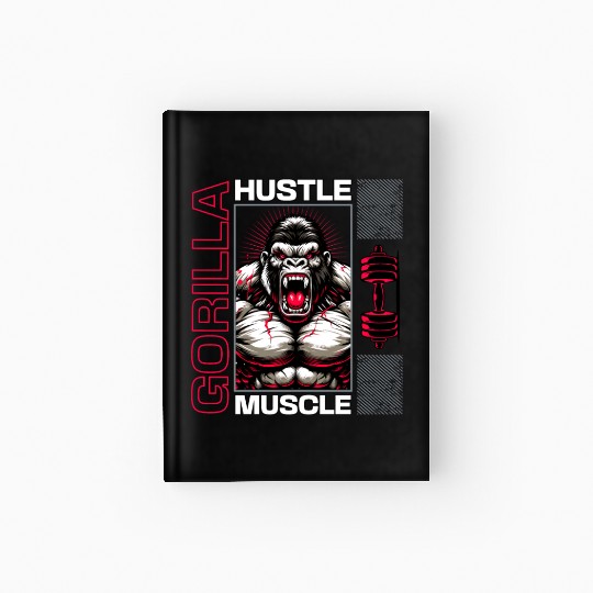 angry gorilla at the gym Hardcover Journal
