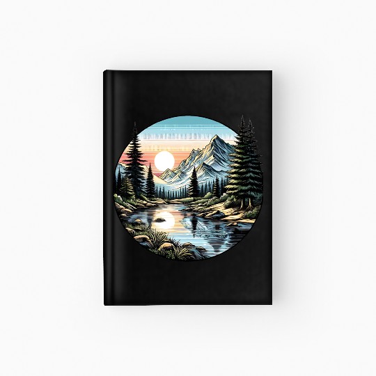 Tranquil Mountain Sunrise: Serene Landscape Art Hardcover Journal