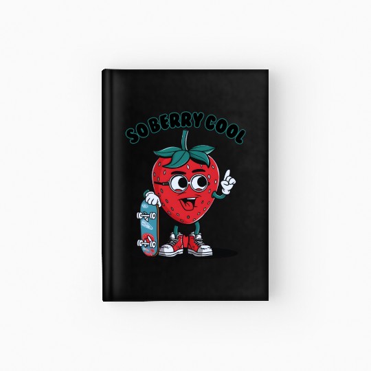 Groovy So Berry Cool Fruit Lover Strawberry Hardcover Journal