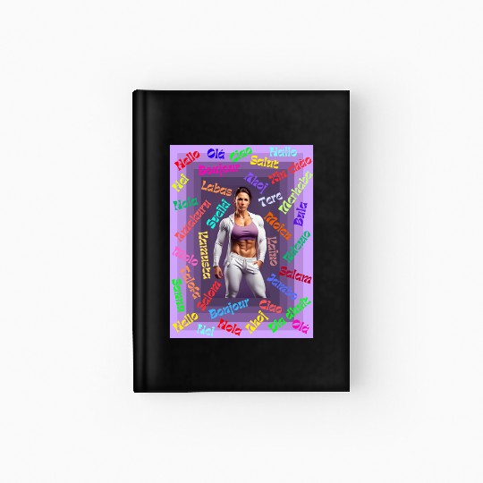Multi language gym design Hardcover Journal