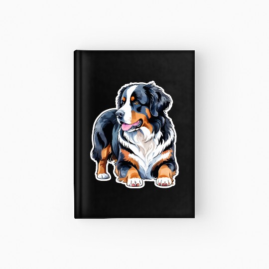 Bernese Mountain Dog Watercolor Hardcover Journal