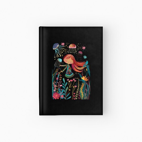 jellyfish girl Hardcover Journal