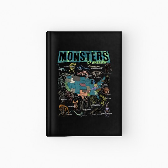 Cryptid Monsters Folklore Creature Cryptozoology Hardcover Journal