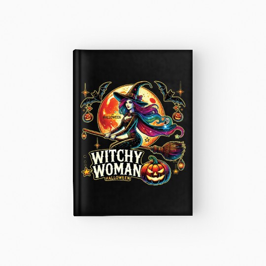 Couple Halloween Husband Witchy Woman Halloween Hardcover Journal
