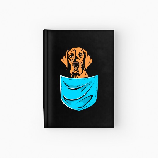 Cute Dog Lovers Great Dane Dog In A Pocket Hardcover Journal