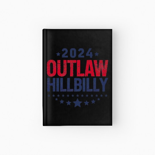 Trump Vance 2024 Outlaw Hillbilly US Flag Hardcover Journal