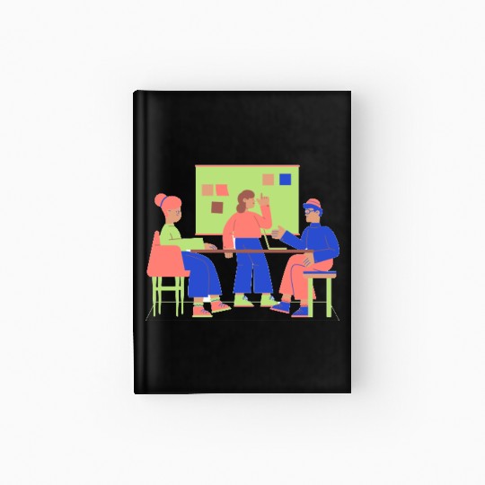 Flat Clean Casual Work & Company Life Hardcover Journal