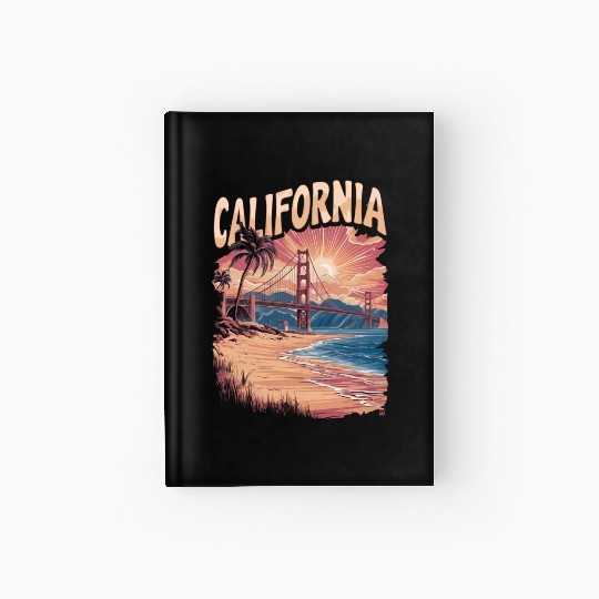 CALIFORNIA GOLDEN GATE BRIDGE BAY AREA Hardcover Journal