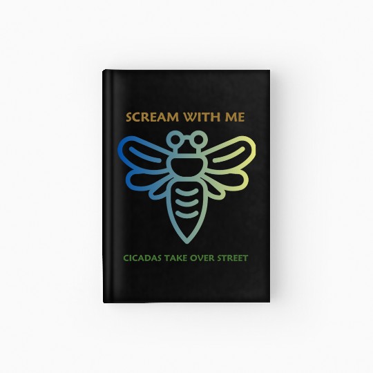 Wildlife Animal Lover Gift Fascinating Cicada-Art Hardcover Journal