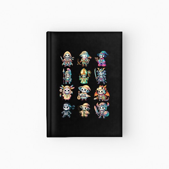 Skeleton Adventure Dungeon Characters Fantasy Hardcover Journal