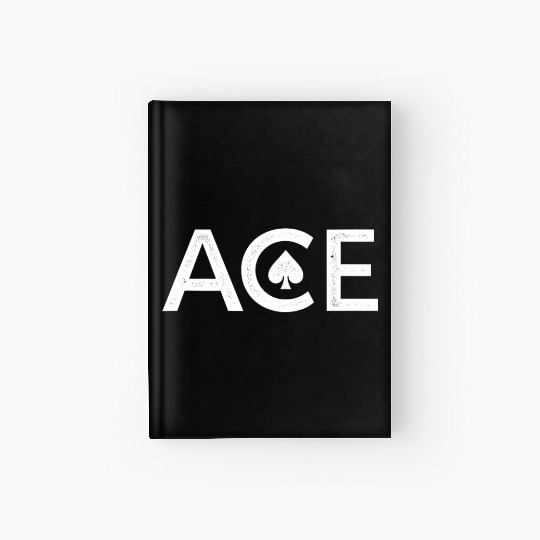 Ace of Spades Texas Hold'em Playing Card Poker Hardcover Journal