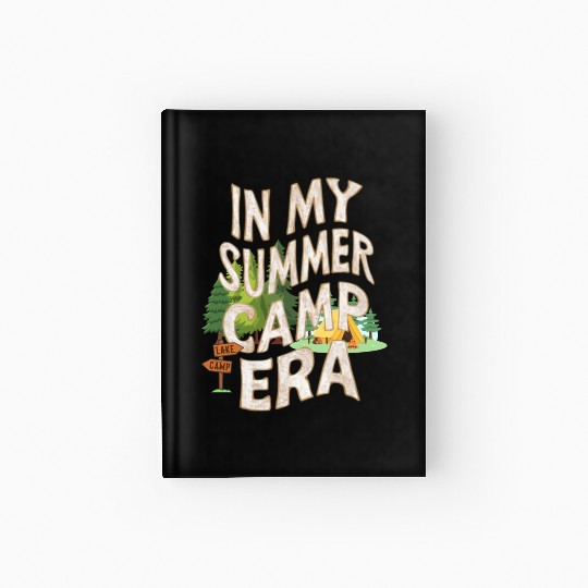Cute In My Summer Camp Era Groovy Friend Crew Hardcover Journal