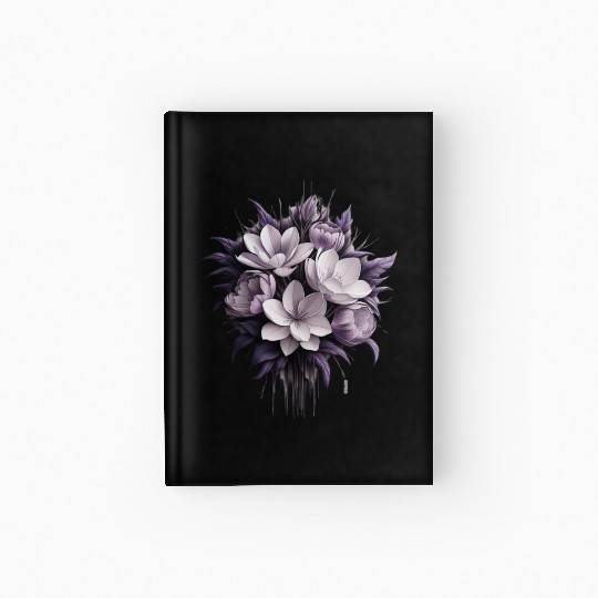 Cute flower purple Hardcover Journal