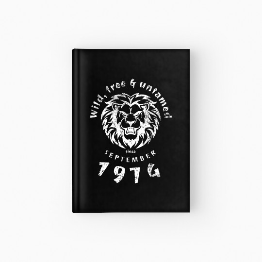50th birthday Wild, free & untamed since 09/1974 Hardcover Journal