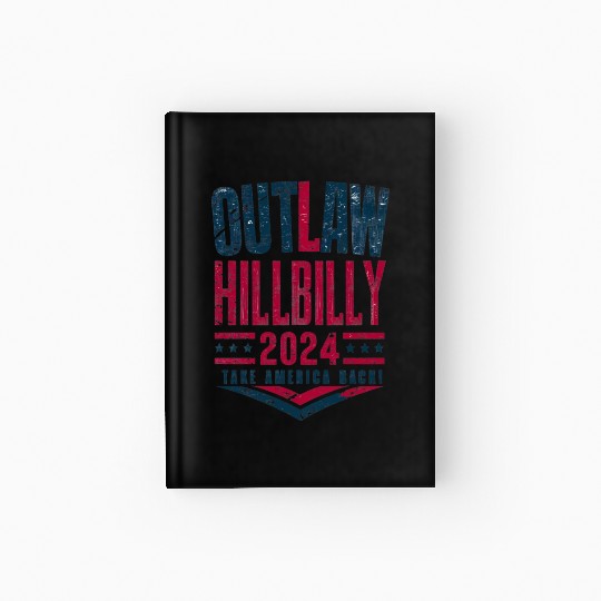 Vintage Elections Outlaw Hillbilly US Flag Hardcover Journal