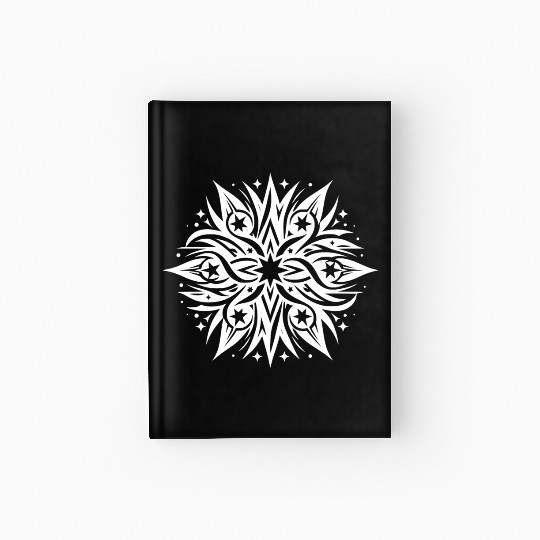 Fancy Star Composition Tattoo Style Hardcover Journal