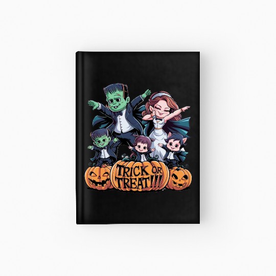halloween Franken n Werewolf family Hardcover Journal
