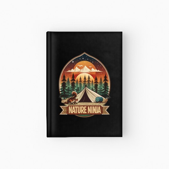 Nature Ninja Squirrel Steals Food Sunset Style Hardcover Journal