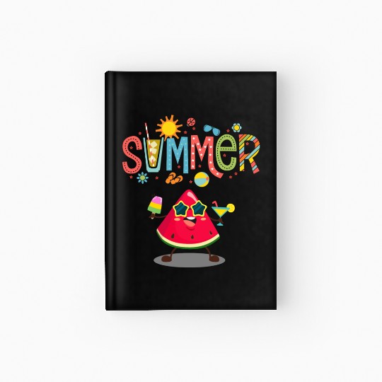 Summer Vibes: Fresh Watermelon Design! Hardcover Journal