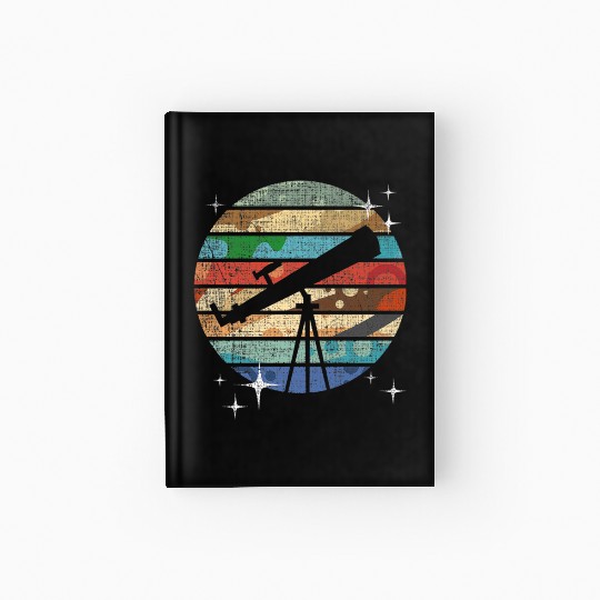Planets Of Solar System Telescope Astronomy Hardcover Journal