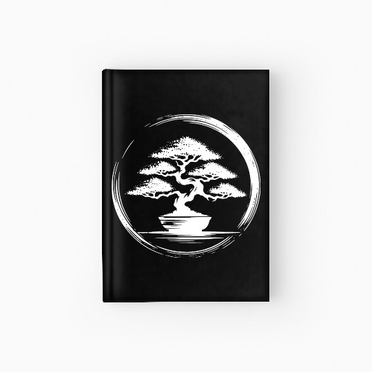 Vintage Japanese Aesthetic Bonsai Tree Hardcover Journal