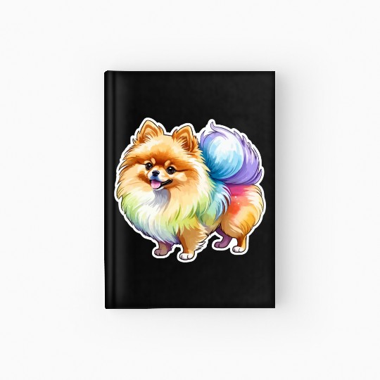 Pomeranian Watercolor Hardcover Journal