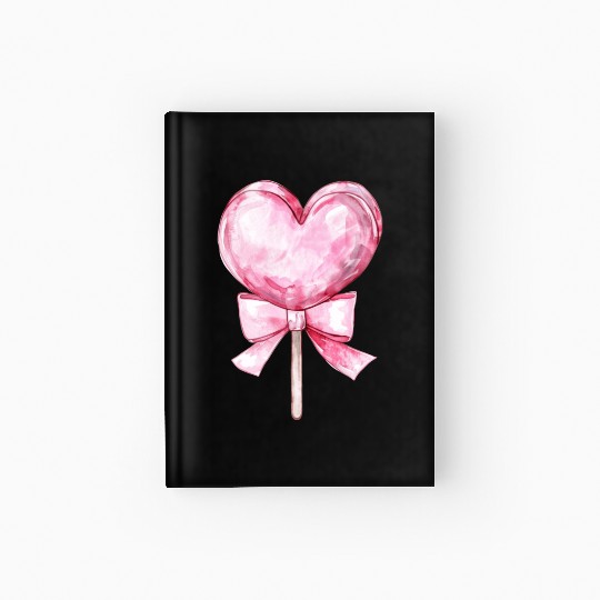 Lollipop with a pink bow Hardcover Journal
