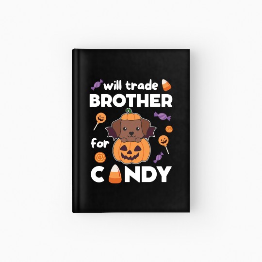 Labrador Halloween Trade Brother For Candy Hardcover Journal