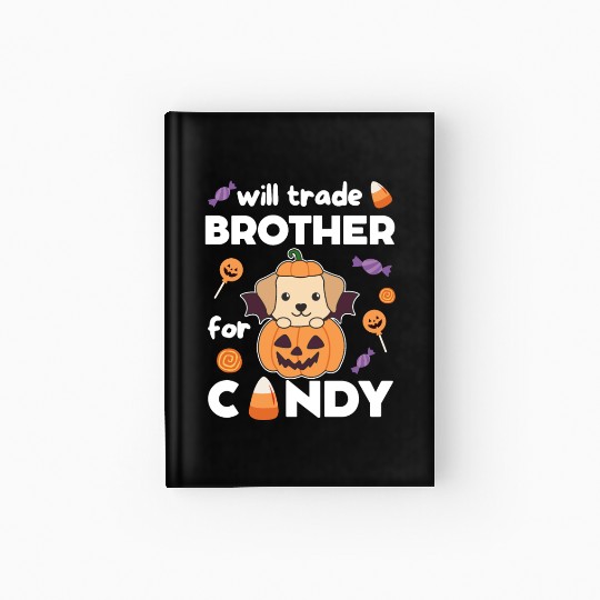 Labrador Halloween Trade Brother For Candy Hardcover Journal