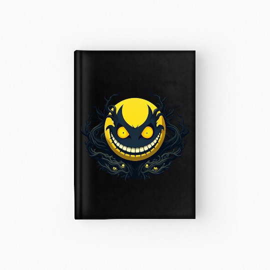 Bright yellow face with sinister twists. Hardcover Journal