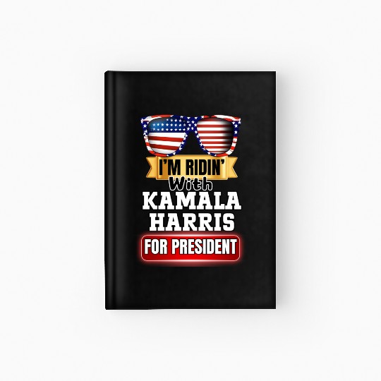 Vote for Kamala Harris 2024 election campaign. Hardcover Journal