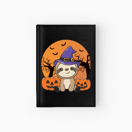 Fault Witch Pumpkin Sloths Happy Halloween Hardcover Journal