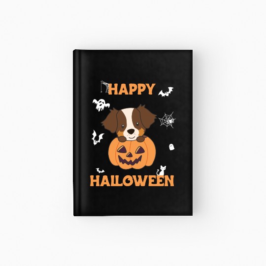 Australian Shepherd In Pumpkin Cute Happy Hardcover Journal