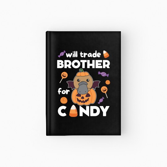 Platypus Halloween Trade Brother For Candy Hardcover Journal