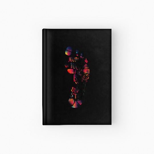 Walking Walk Footprint Miles Step Running Women Hardcover Journal