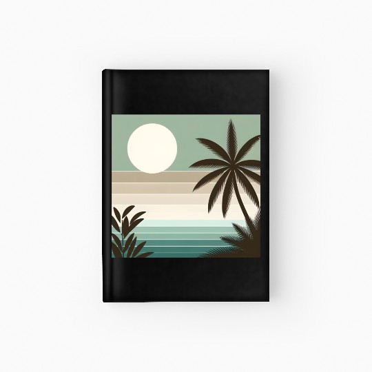 Tropical Sunset Oasis Hardcover Journal