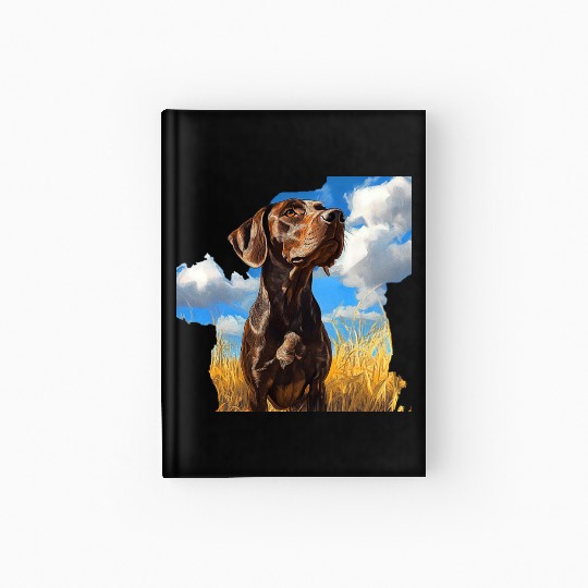 German Shorthaired Pointer Watercolor Picture Hardcover Journal