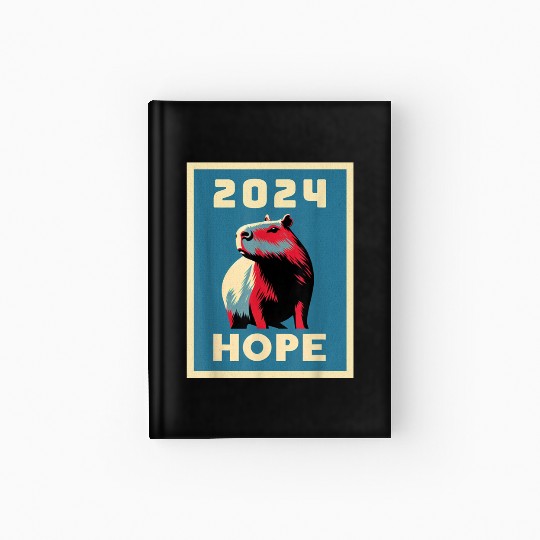 Capybara Hope 2024 Presidential Election Campaign Hardcover Journal
