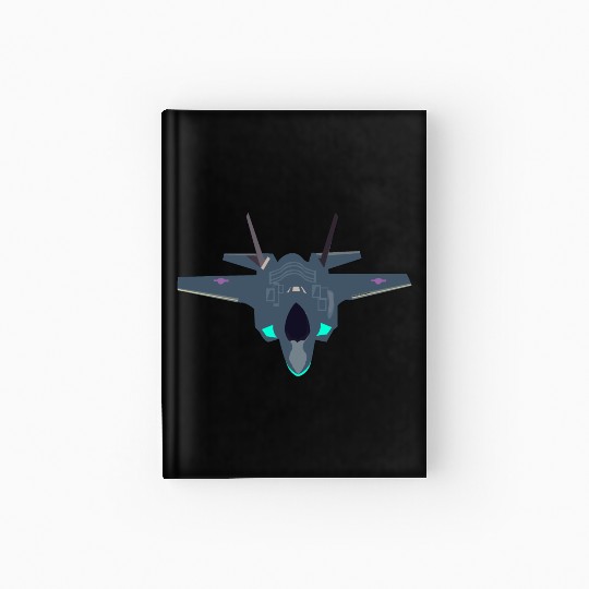 Stealthy F-35 Fighter Jet Design Hardcover Journal