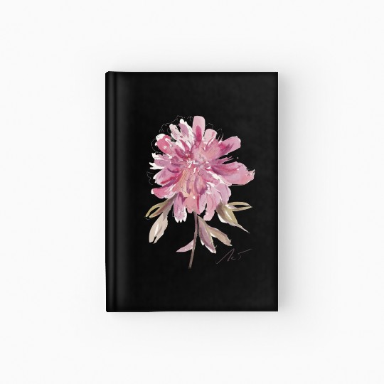 Peony loose watercolor hand-painted Hardcover Journal