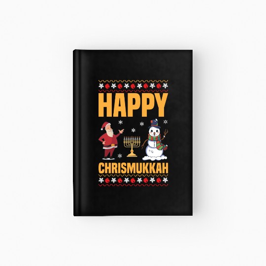 Happy Chrismukkah Funny Hanukkah Christmas Santa Hardcover Journal